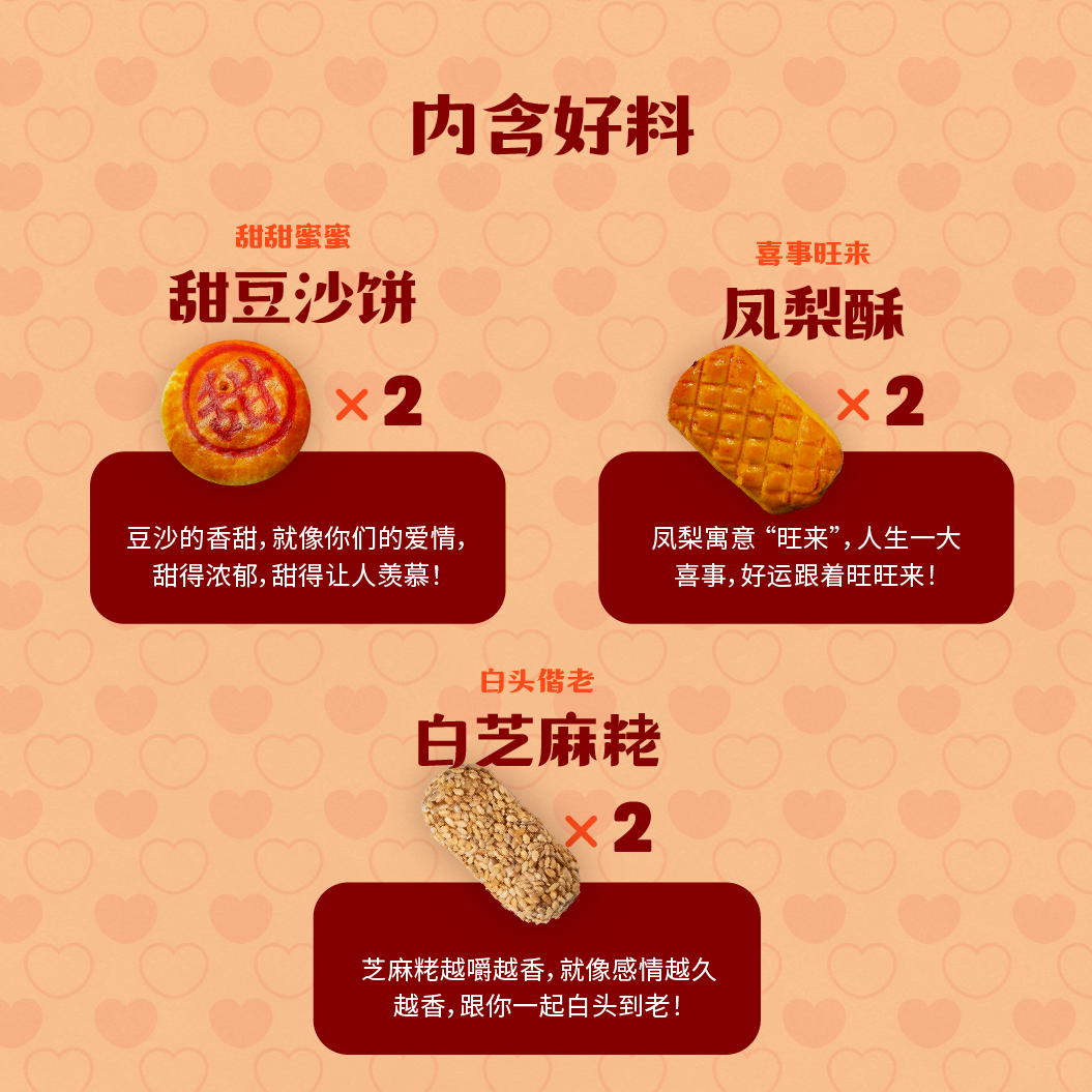 喜喜囍饼礼盒 - 高级礼盒蛋奶素