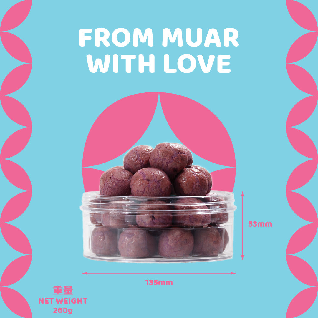 紫薯奶油蓝莓球 Purple Sweet Potato Blueberry Ball Cookies